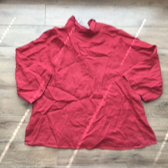 5/$15 Autograph Bottom up short Slv shirt blouse - Picture 3 of 3